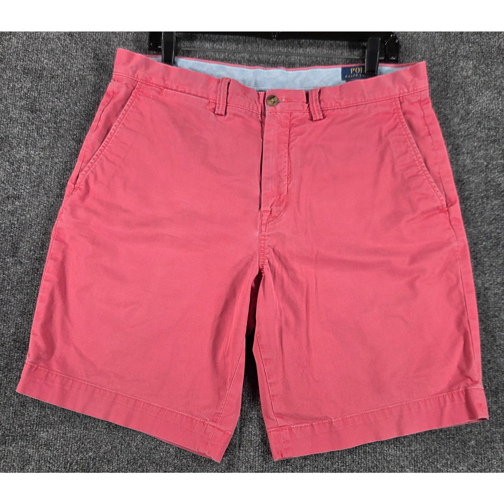 Polo Ralph Lauren Shorts Mens 34 Stretch Classic Fit 9" Chino Salmon Red